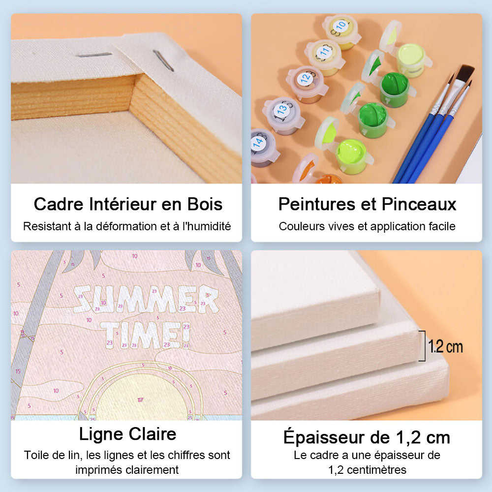 Été en Couleurs ! 6 Mini Peintures par Numéros