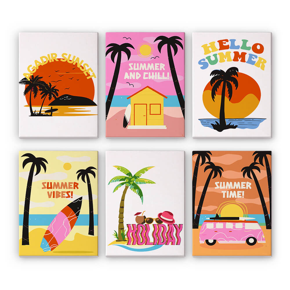 Été en Couleurs ! 6 Mini Peintures par Numéros