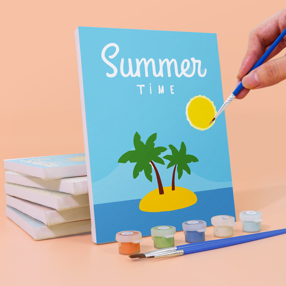 Été Heureux 6 Mini Peintures par Numéros