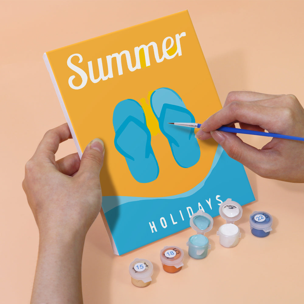 Été Heureux 6 Mini Peintures par Numéros