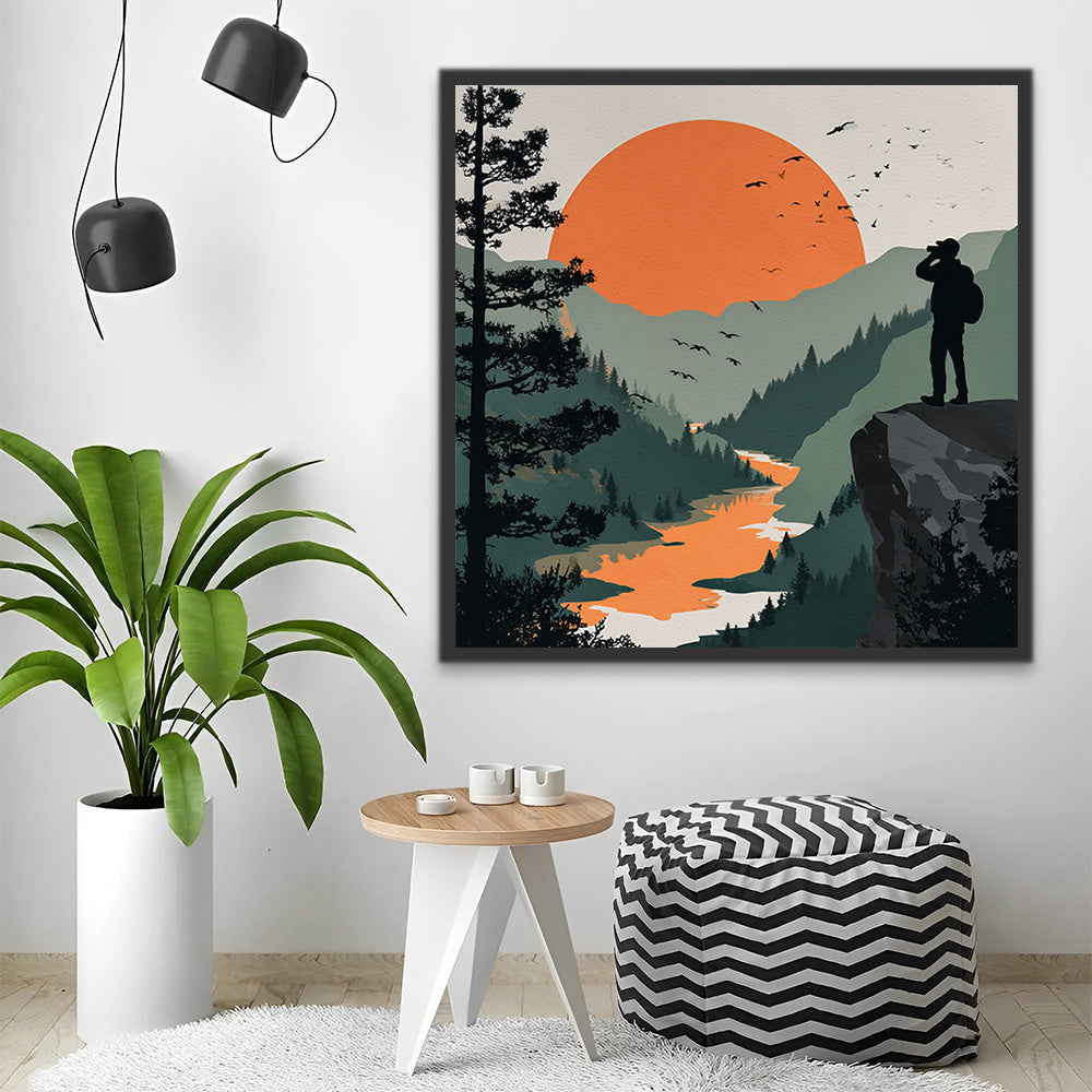 Excursion en Montagne Peinture par Numéros