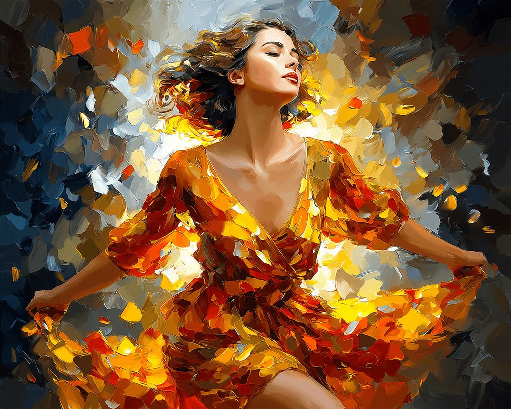 Femme Enivrée par la Danse Peinture par Numéros
