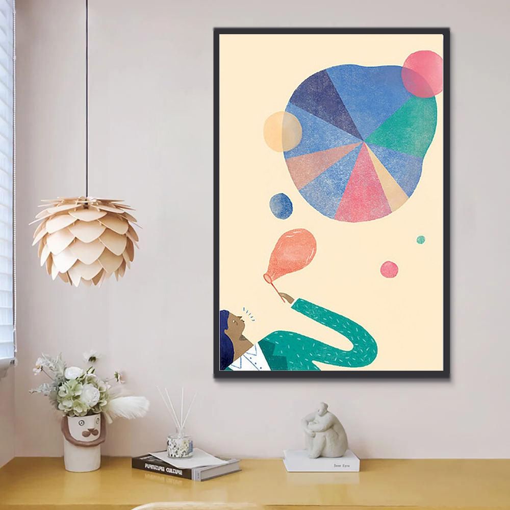 Femme et Bulles Peinture par Numéros
