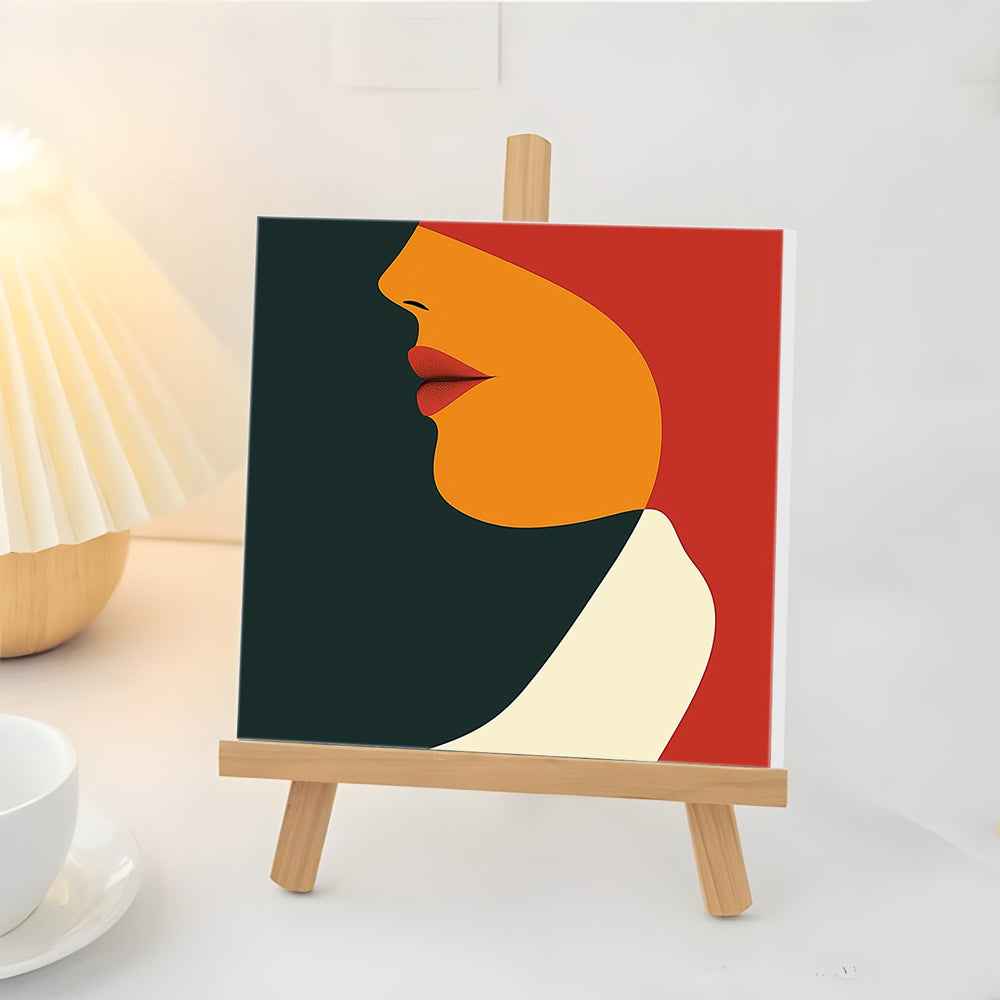 Femme Souriante Mini Peinture par Numéros