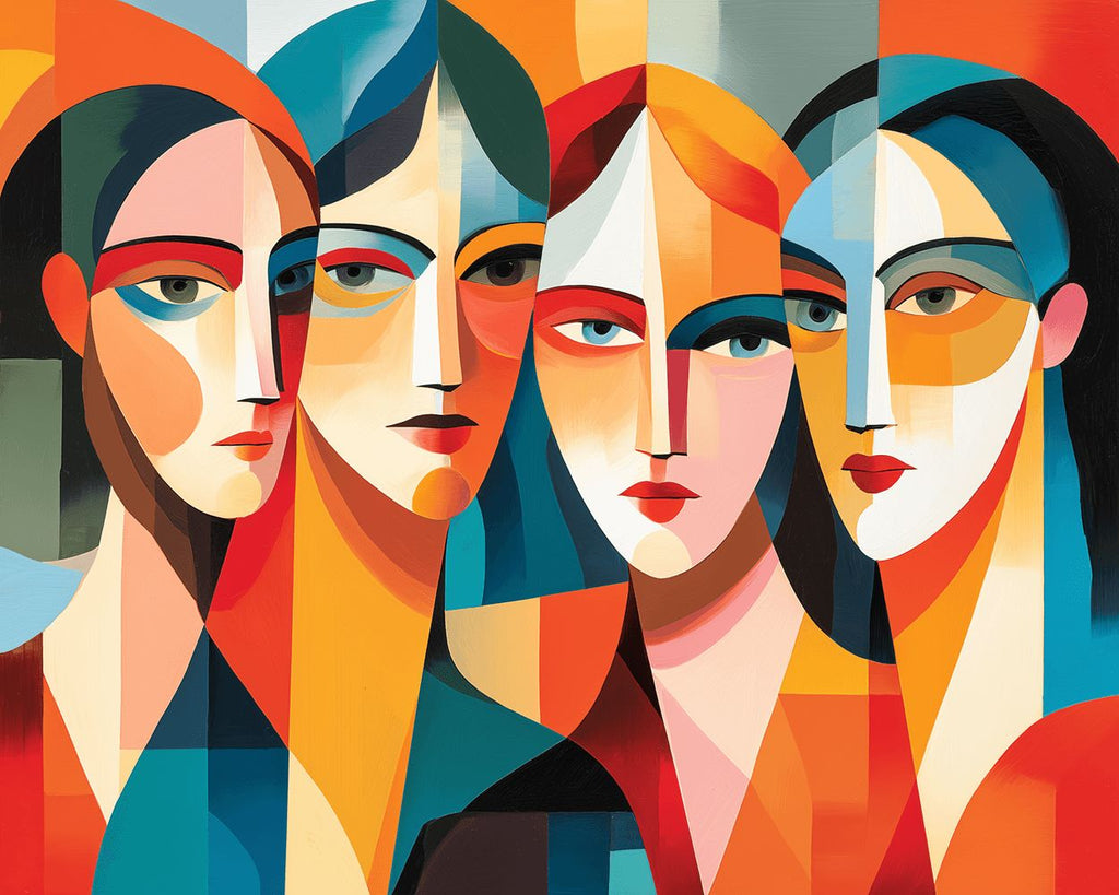 Femmes Abstraites Style Picasso Peinture par Numéros