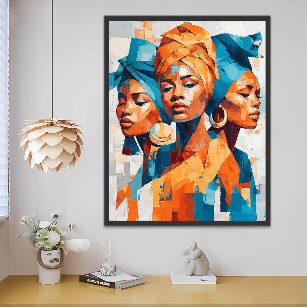 Femmes Africaines à la Mode Peinture par Numéros