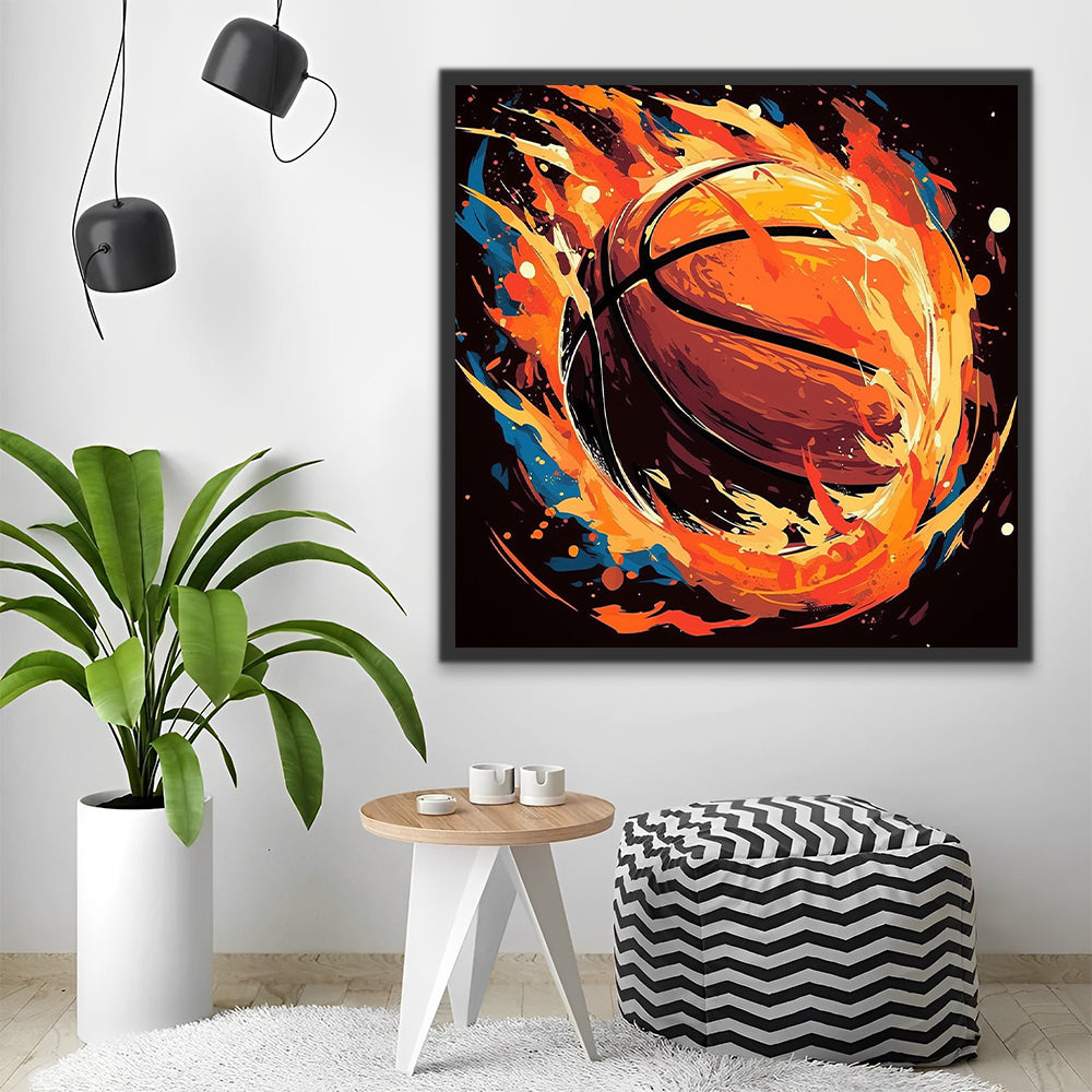 Feu de basket Peinture par Numéros