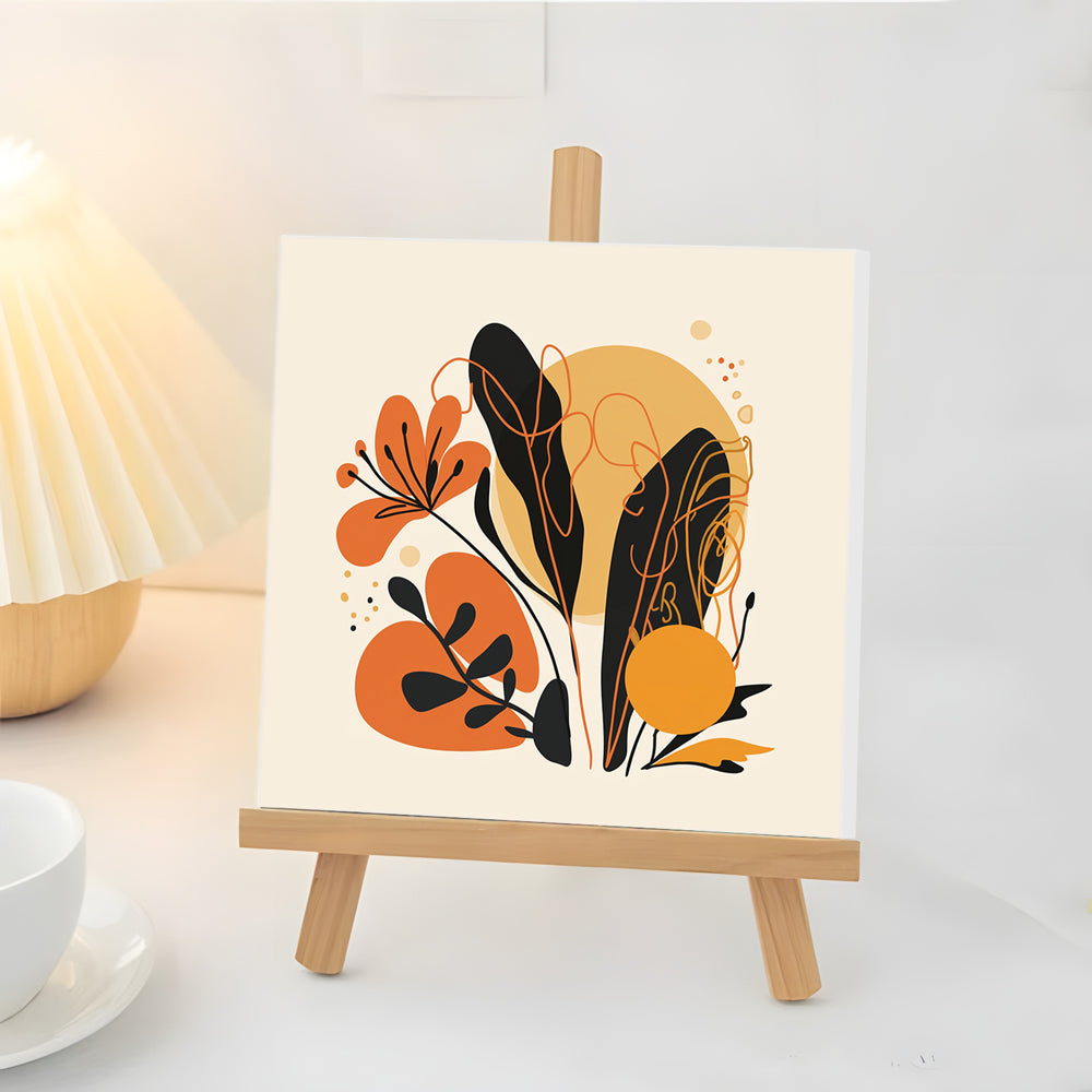 Feuilles D'automne Abstaites et Colorées Mini Peinture par Numéros