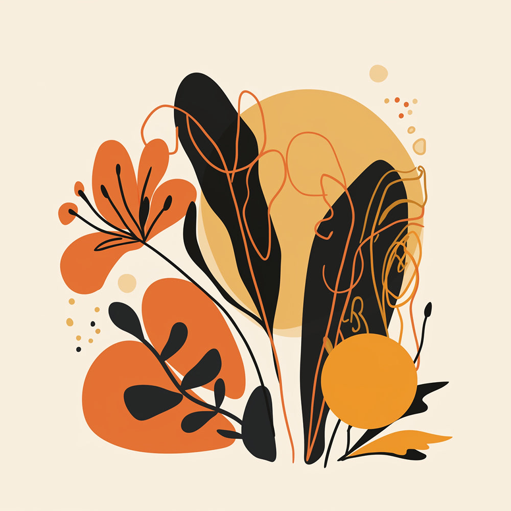 Feuilles D'automne Abstaites et Colorées Mini Peinture par Numéros