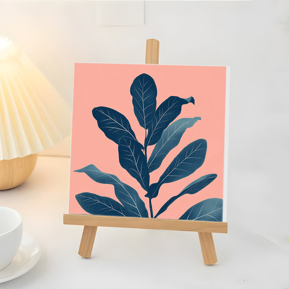 Feuilles Vert Foncé Mini Peinture par Numéros
