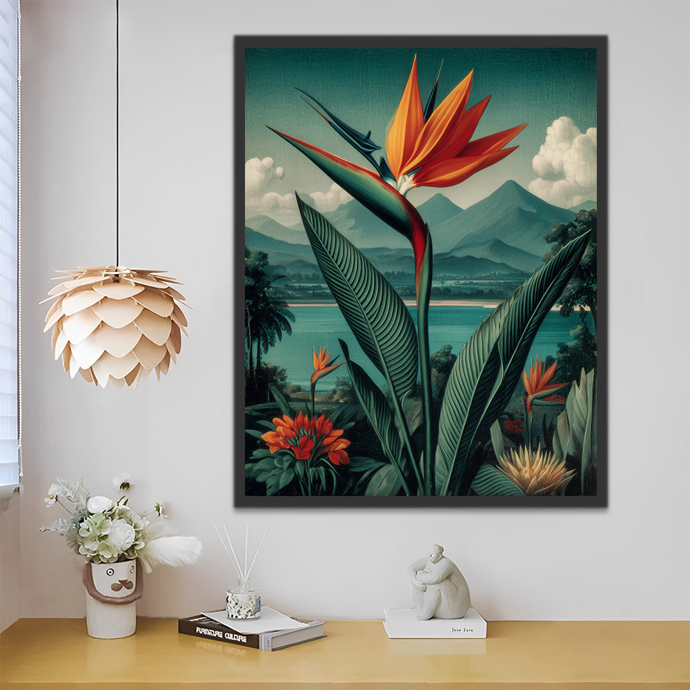 Fleur de Paradis dans la Nature Peinture par Numéros