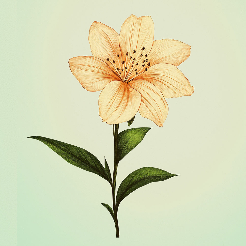 Fleur Jaune Clair Mini Peinture par Numéros