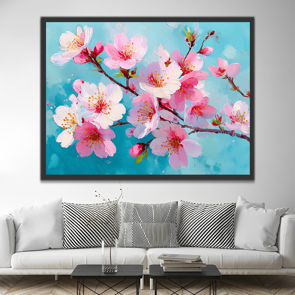 Fleurs de Bégonia Rose Peinture par Numéros