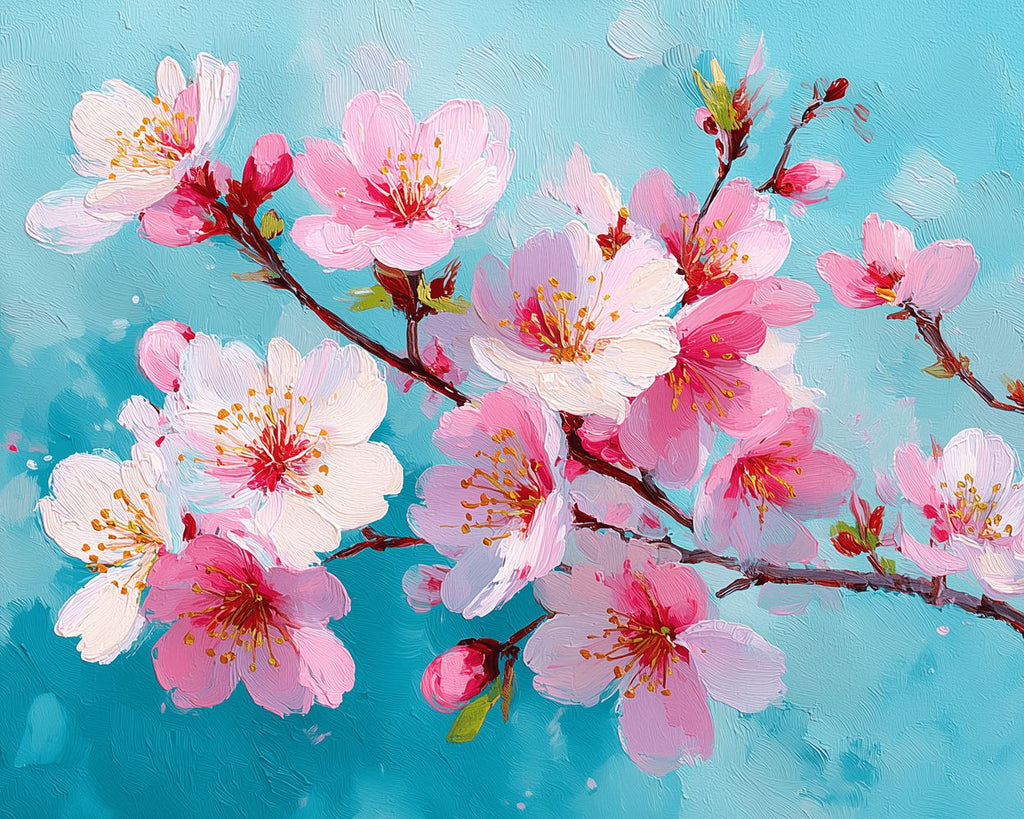 Fleurs de Bégonia Rose Peinture par Numéros