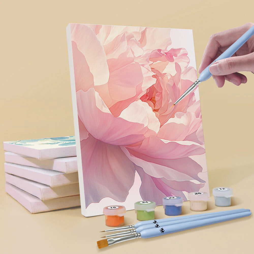 Fleurs Épanouies et Feuilles Colorées 6 Mini Peintures par Numéros