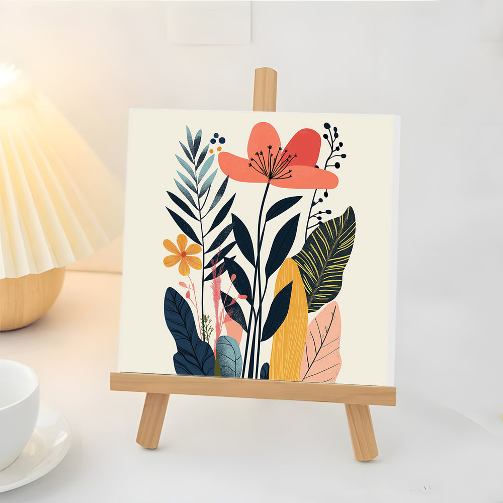 Fleurs et Feuilles au Printemps Mini Peinture par Numéros