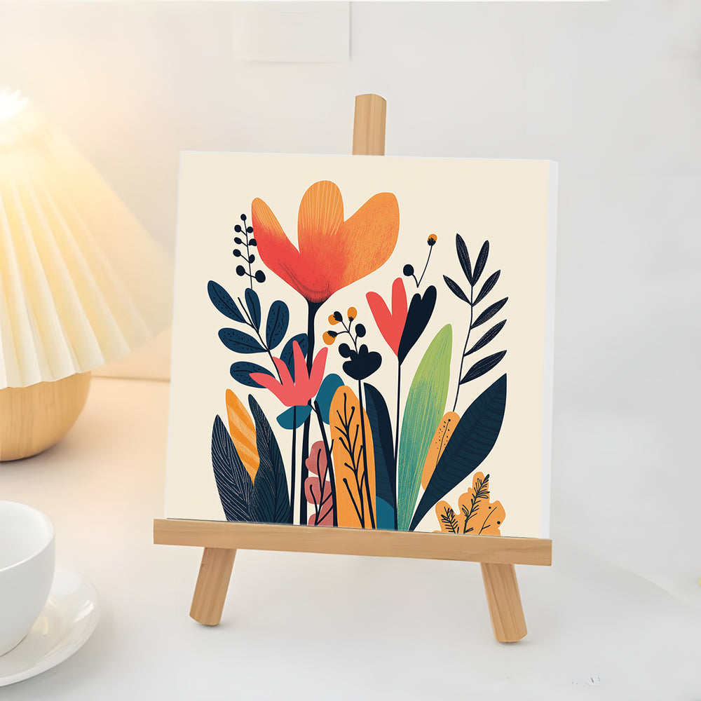 Fleurs et Feuilles Mini Peinture par Numéros