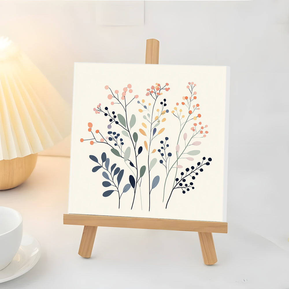 Fleurs Multiramifiées Colorées Mini Peinture par Numéros