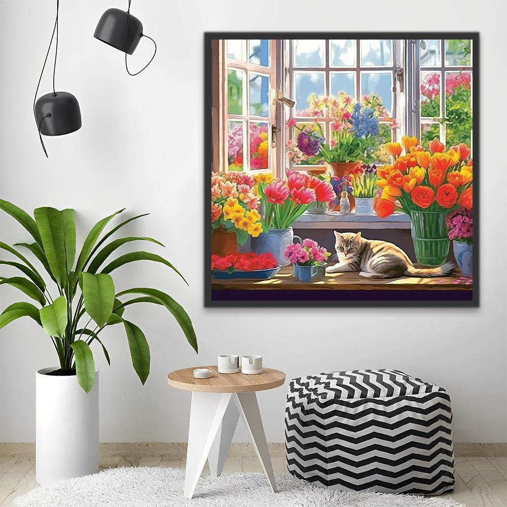 Fleurs Peinture par Numéros PBNLOMAYF50