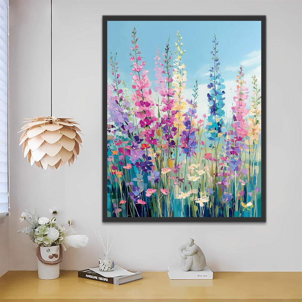 Fleurs Sauvages Colorées au Printemps Peinture par Numéros