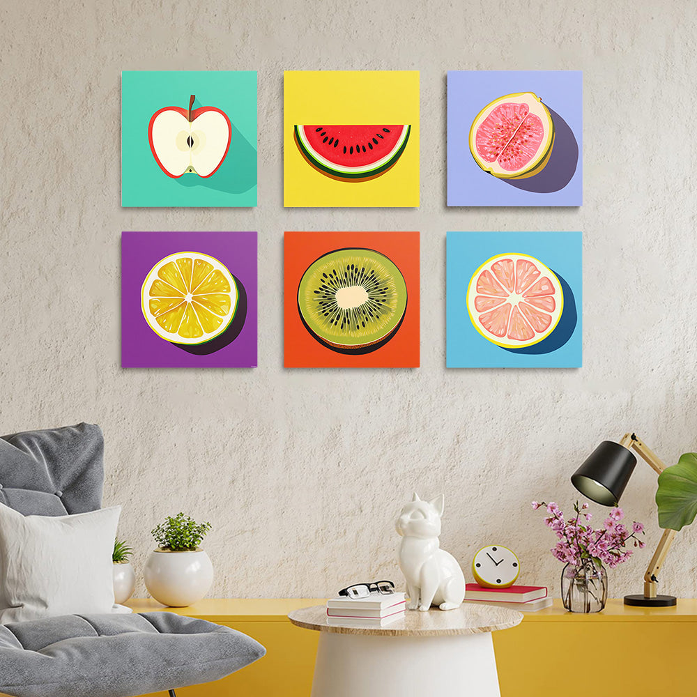 Fruits Frais 6 Mini Peintures par Numéros
