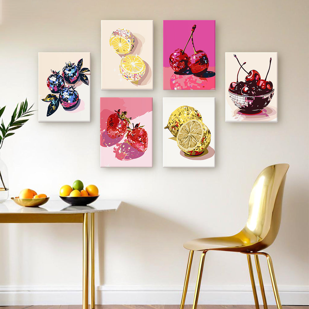 Fruits Métalliques 6 Mini Peintures par Numéros