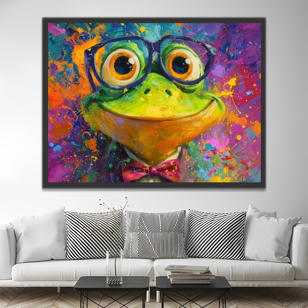 Gentilhomme Grenouille Souriant Peinture par Numéros
