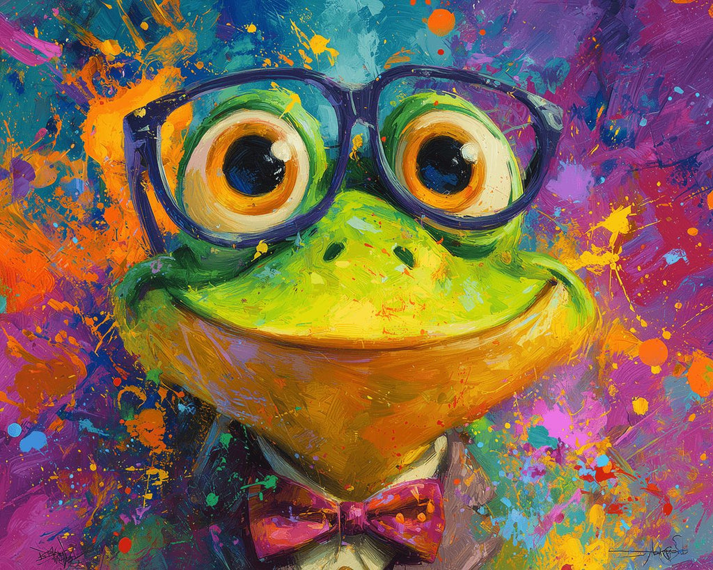 Gentilhomme Grenouille Souriant Peinture par Numéros