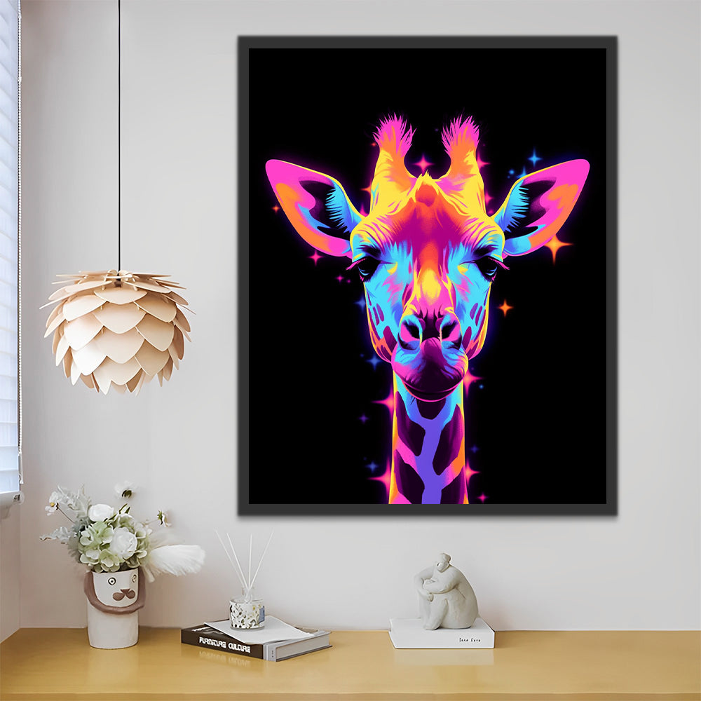 Girafes colorées Peinture par Numéros