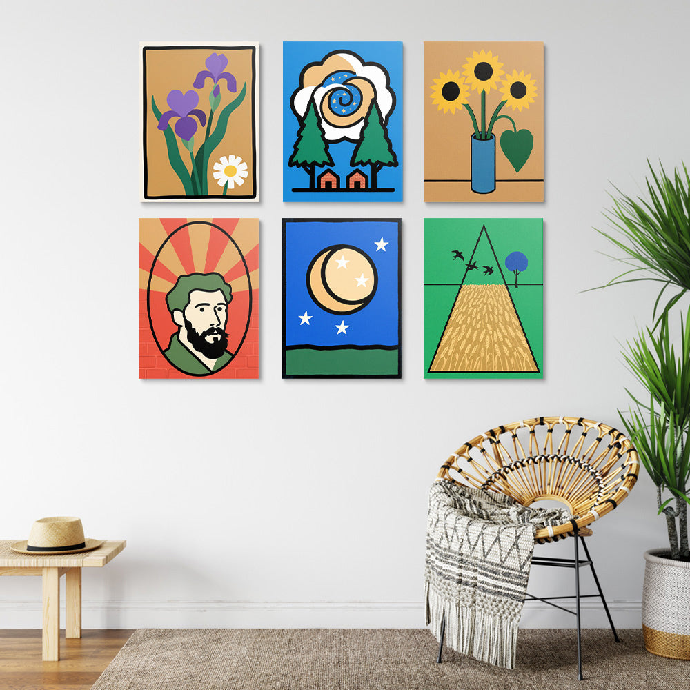 Grandes Œuvres de Van Gogh 6 Mini Peintures par Numéros