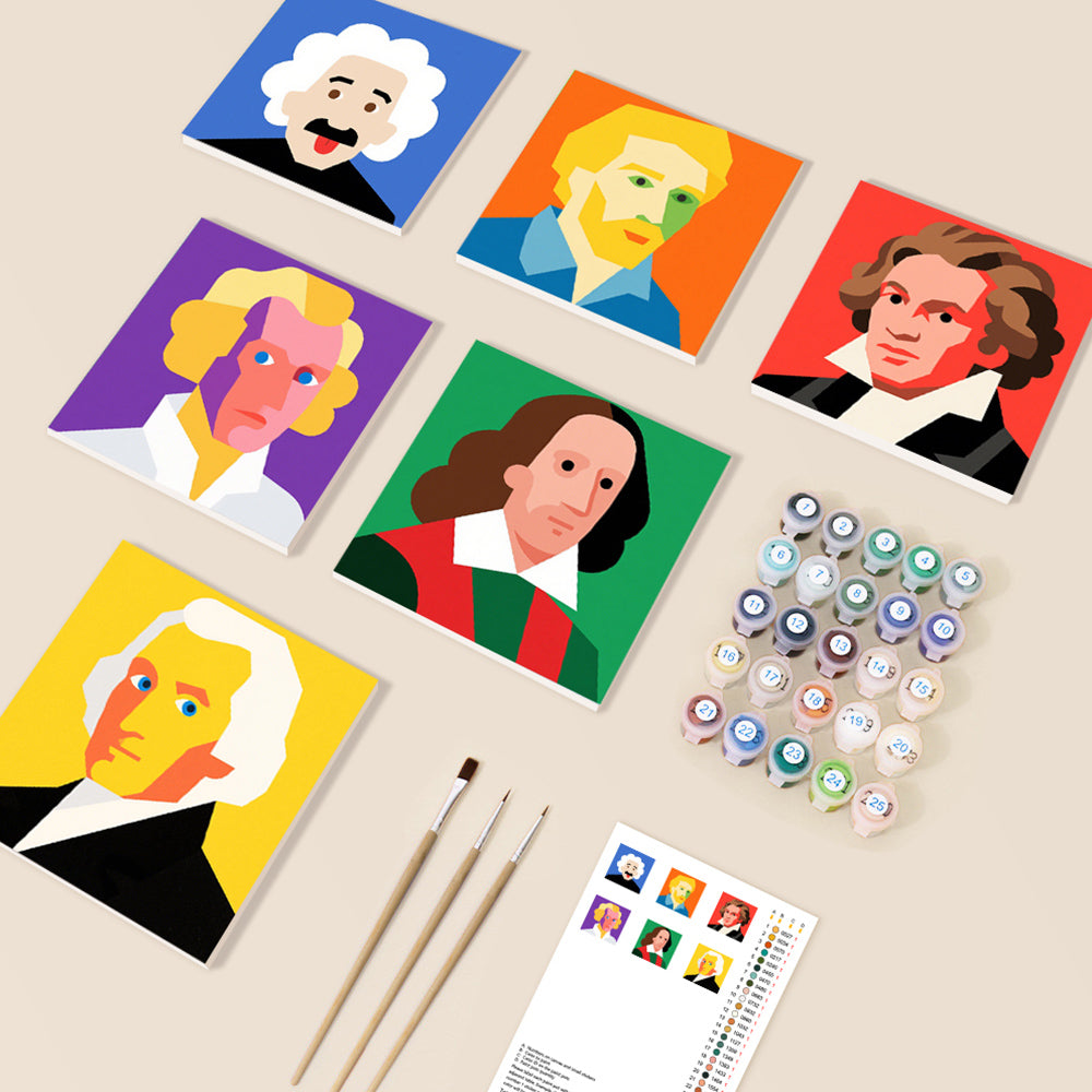 Grands Scientifiques 6 Mini Peintures par Numéros