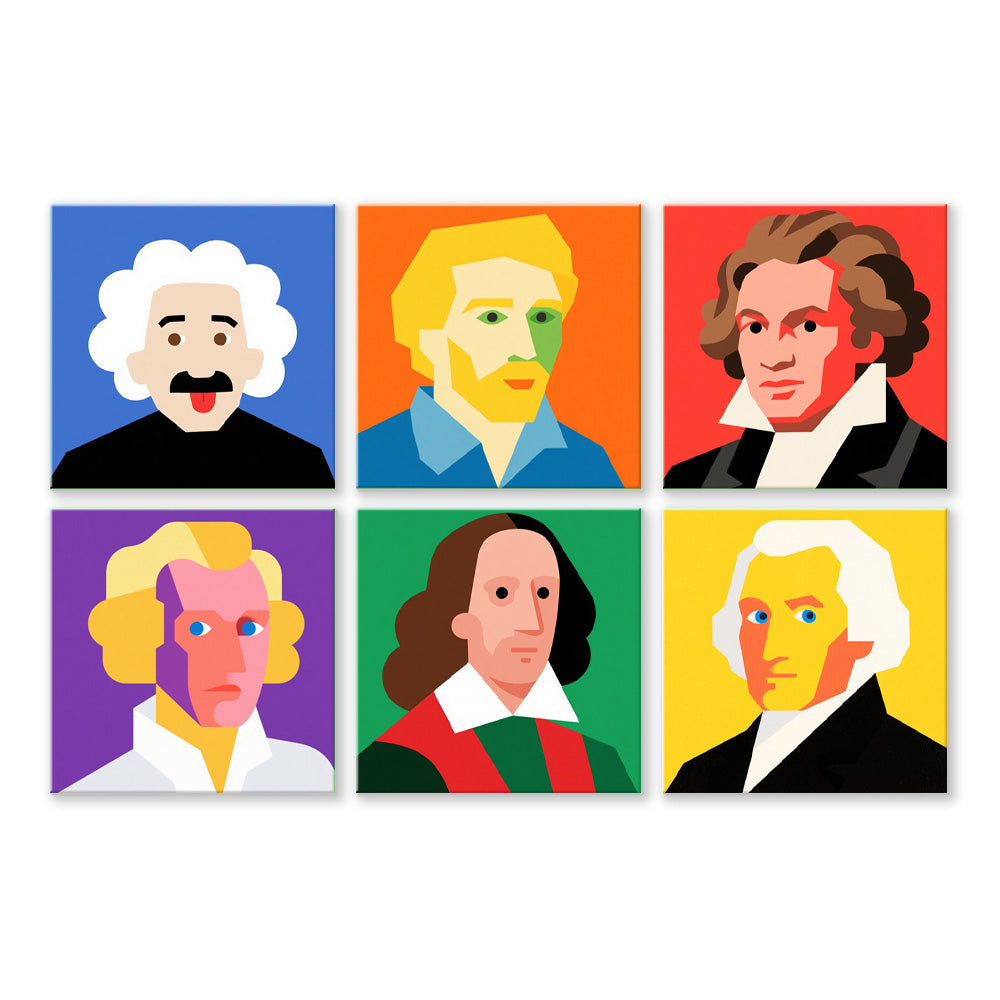 Grands Scientifiques 6 Mini Peintures par Numéros