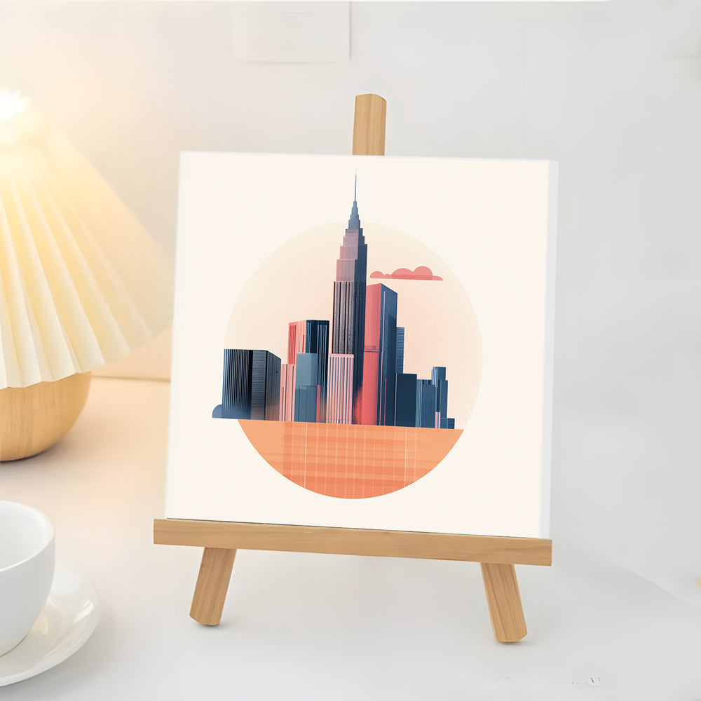 Gratte-Ciel Mini Peinture par Numéros