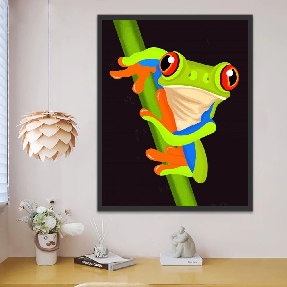 Grenouille Arboricole aux Grands Yeux Peinture par Numéros