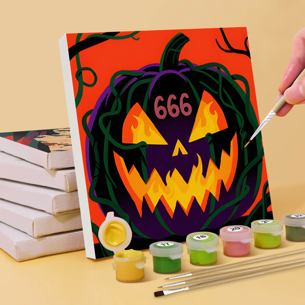 Halloween Effrayant 6 Mini Peintures par Numéros
