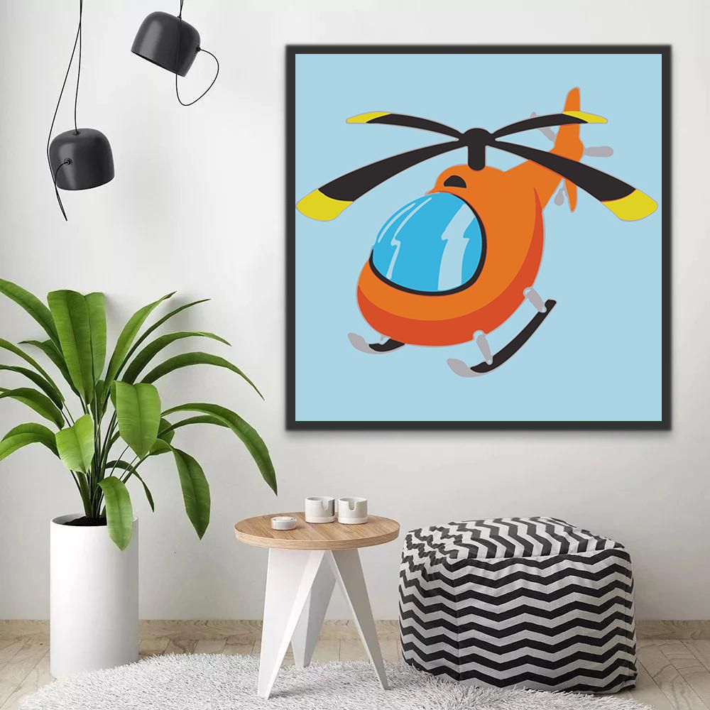 Hélicoptère Enfants Peinture par Numéros