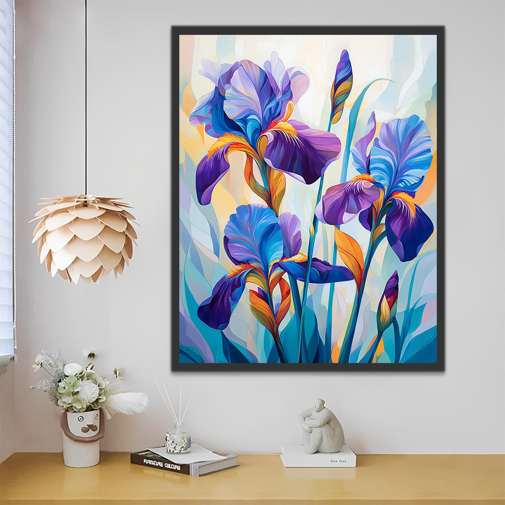 Iris Bleu-Violet Peinture par Numéros