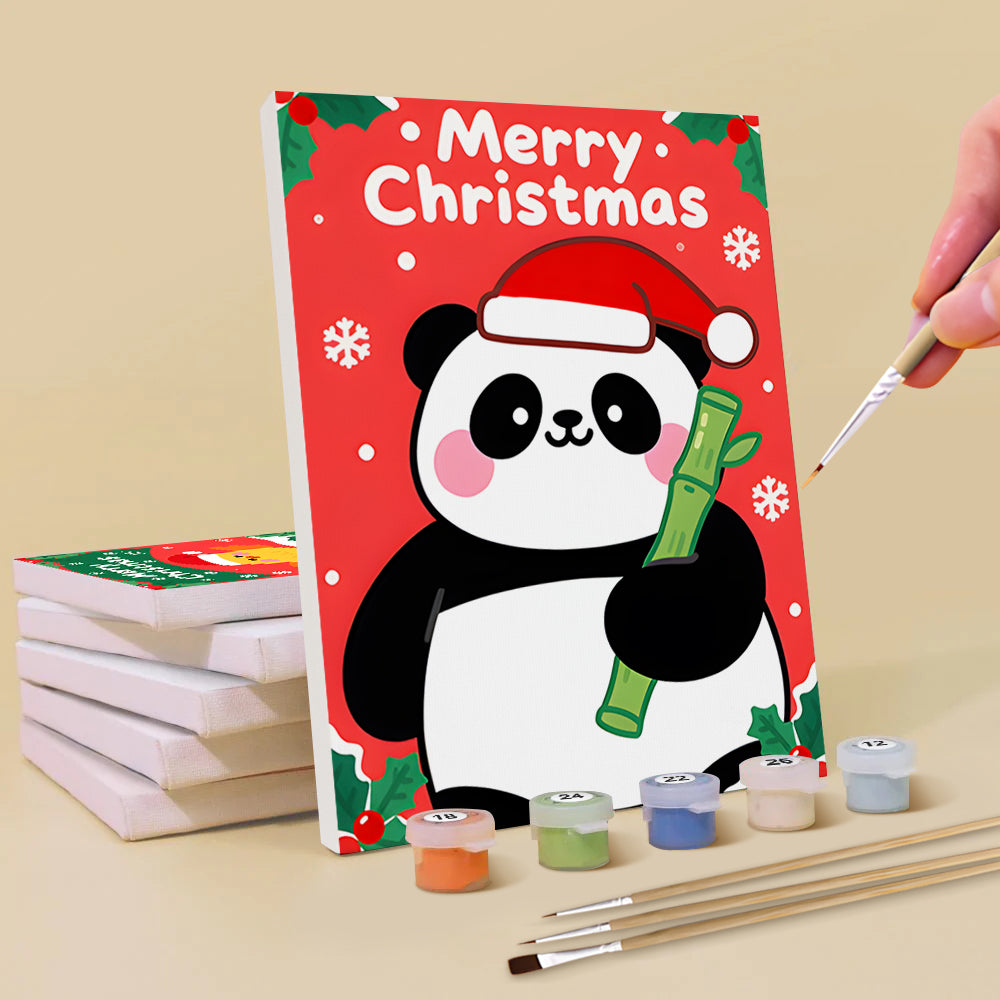 Joyeux Noël aux Animaux Cartoon 6 Mini Peintures par Numéros