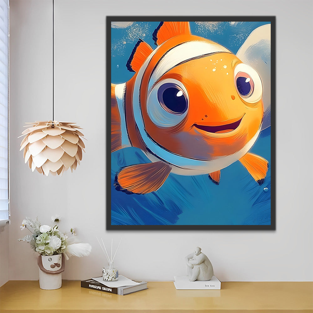 Joyeux Petit Poisson Rouge Peinture par Numéros