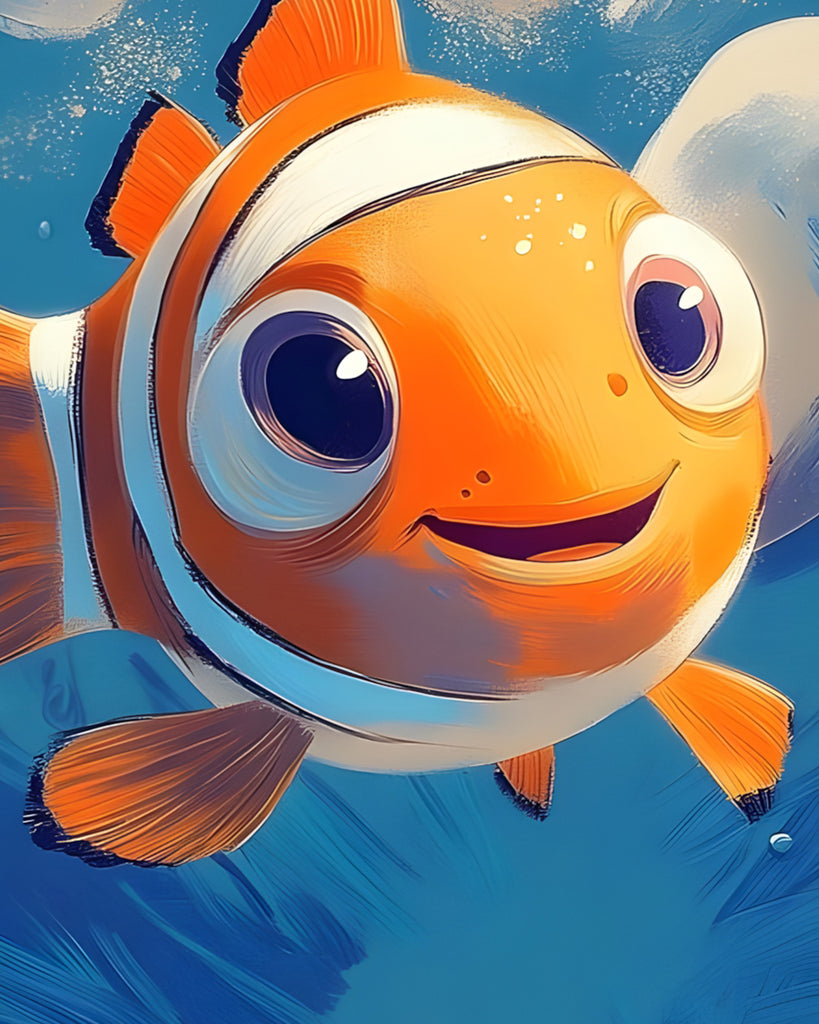 Joyeux Petit Poisson Rouge Peinture par Numéros