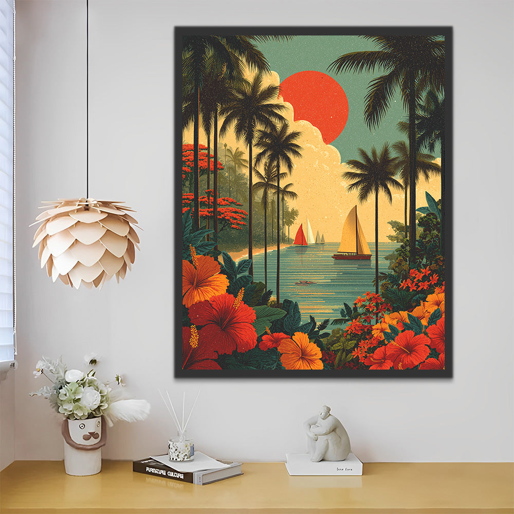 Jungle Côtière Peinture par Numéros