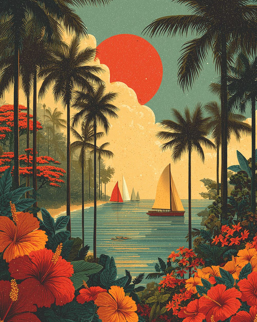 Jungle Côtière Peinture par Numéros