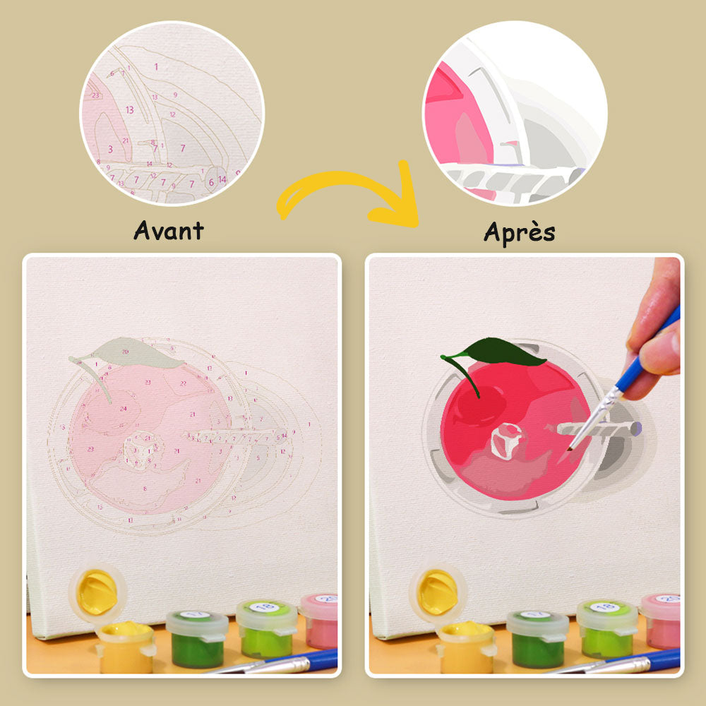Jus de Fruit Glacé 6 Mini Peintures par Numéros