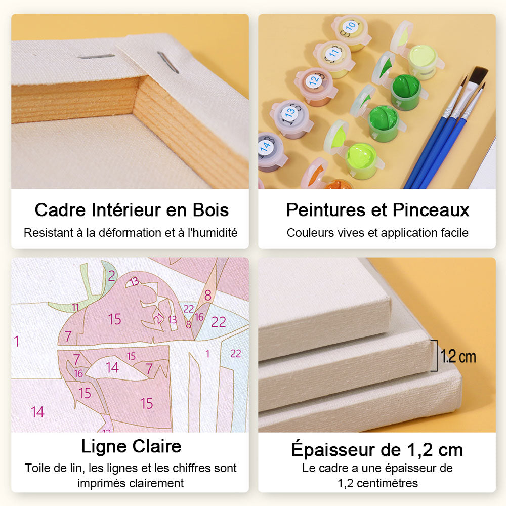 Jus de Fruits Fraîchement Pressés 6 Mini Peintures par Numéros