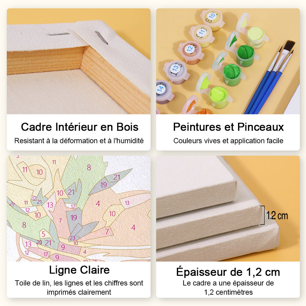 Jus en Bouteille Frais 6 Mini Peintures par Numéros