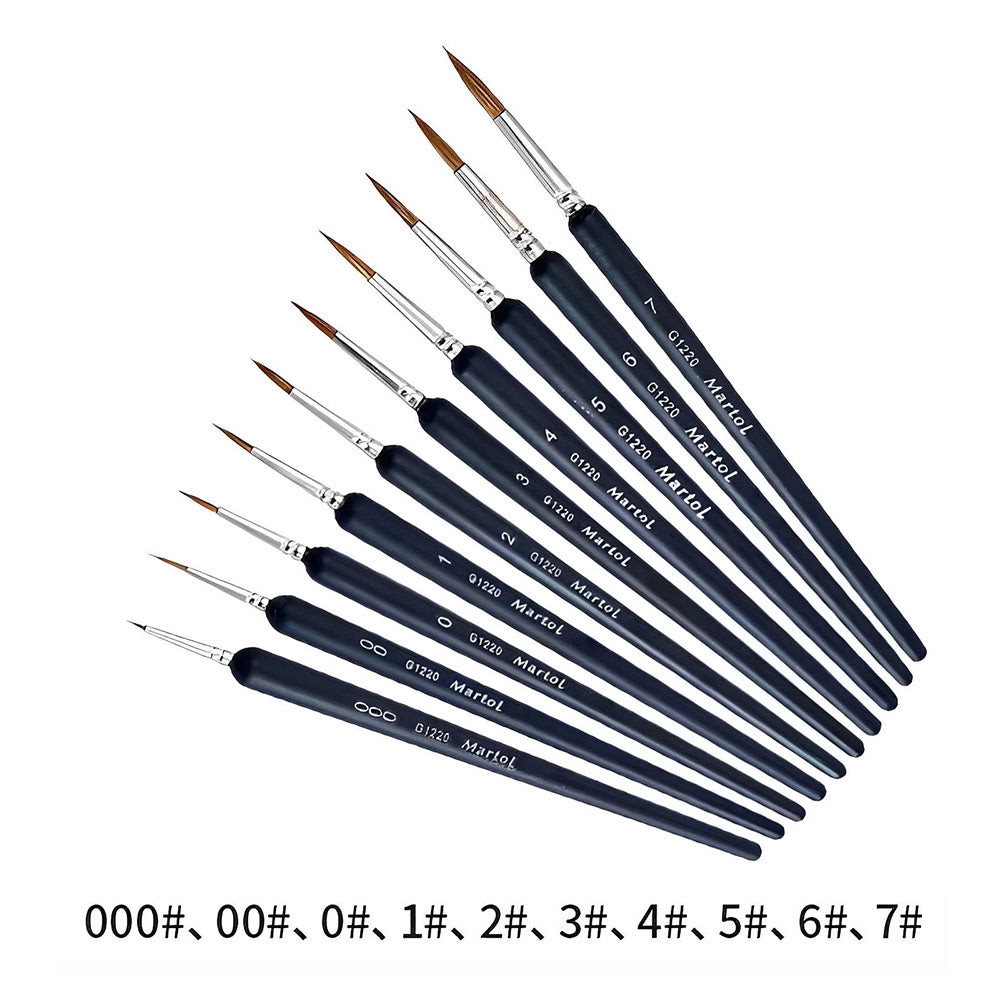 Kit de Pinceaux Professionnels pour Peinture par Numéros - Différentes Tailles et Formes