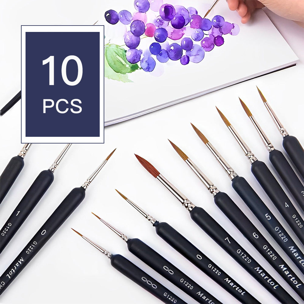 Kit de Pinceaux Professionnels pour Peinture par Numéros - Différentes Tailles et Formes
