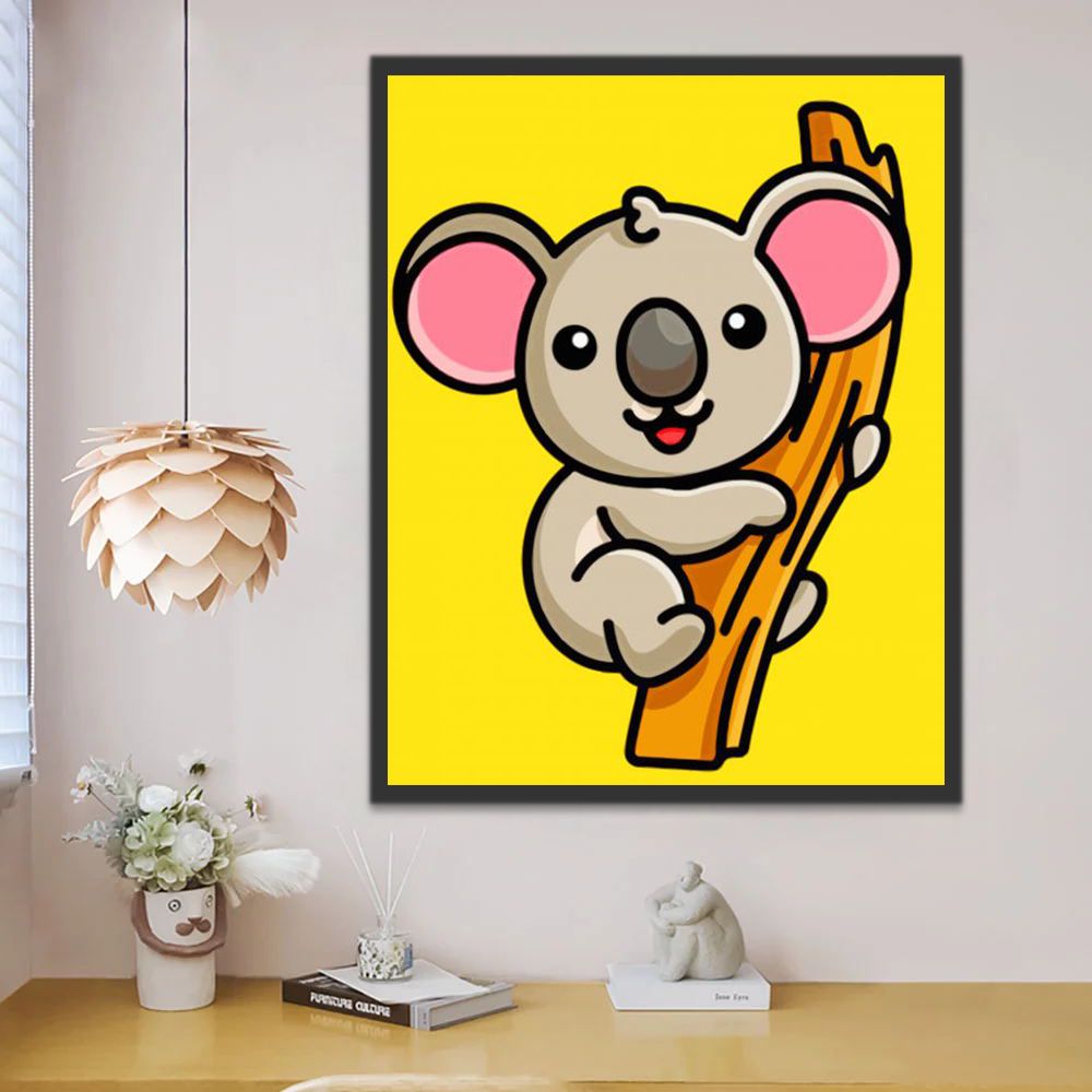 Koala Cartoon Peinture par Numéros