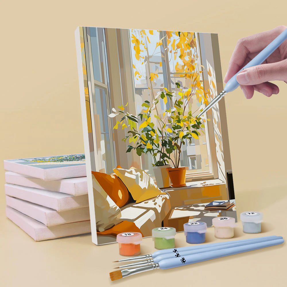 La Lumière du Soleil Remplie la Chambre 6 Mini Peintures par Numéros