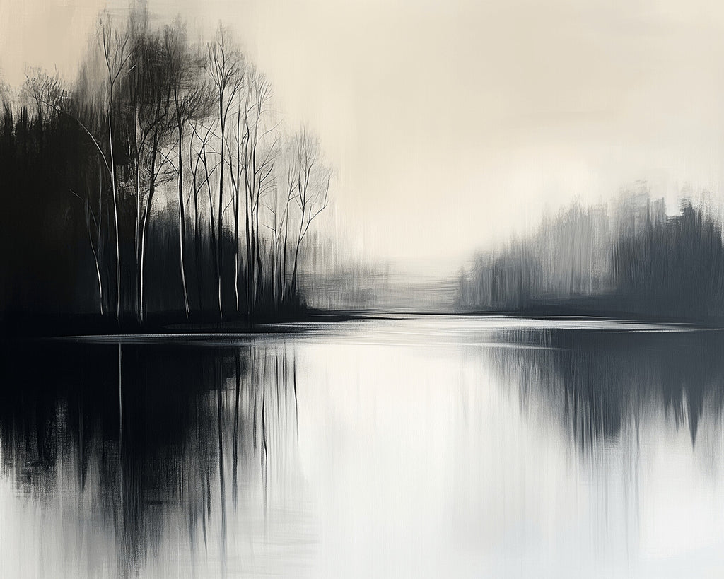 Lac Calme et Bois Peinture par Numéros